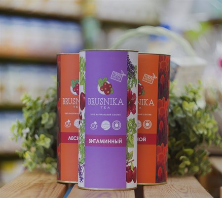 Чай плодово-ягодный ™ "BRUSNIKA TEA" Витаминный 150 гр. Туба - фото 10150