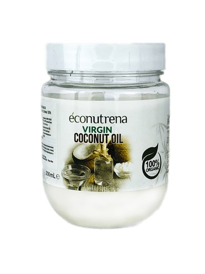 Кокосовое масло ™  Econutrena  органическое, холодного отжима, 200мл - фото 10197
