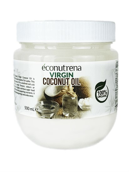 Кокосовое масло ™ "Econutrena" органическое, холодного отжима, 500мл - фото 10198