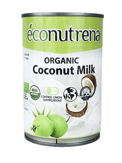 Кокосовое молоко ™ "Econutrena" органическое, 17%, 400мл, ж/б - фото 10199