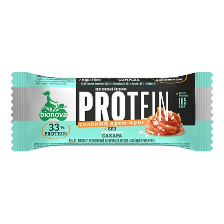 Батончик ™ "Bionova" Protein соленый крем-ирис, 50 гр VM-00012414 - фото 10469