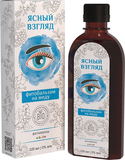 Фитобальзам на меду ™ "Алтайский нектар" Ясный взгляд, 220 мл VM-00008878 Фитобальзам на меду ™ "Алтайский нектар" Ясный взгляд, 220 мл VM-00008878