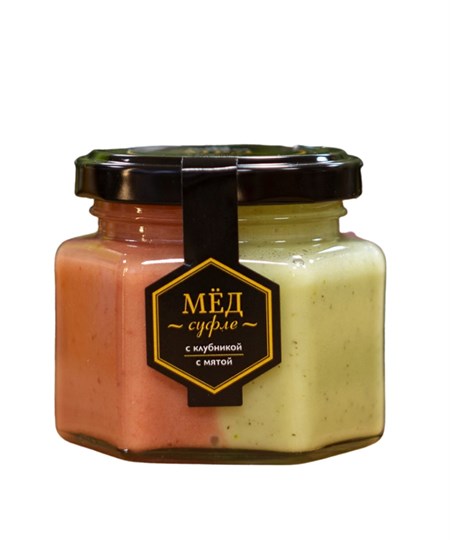Мед-суфле ™  "Мусихин. Мир меда" с клубникой, с мятой 180 гр VM-00007645 - фото 10733