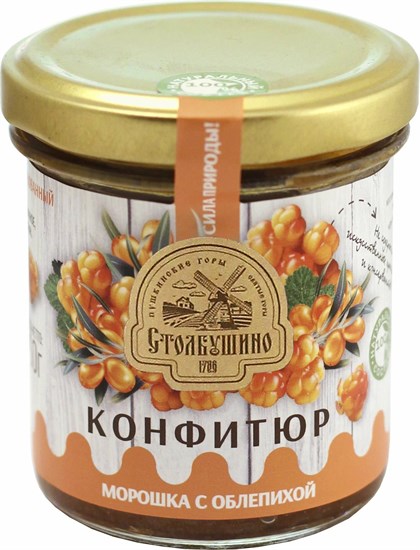 Конфитюр ™ "Столбушинское" МОРОШКА С ОБЛЕПИХОЙ, 160 гр VM-00012976 - фото 11033