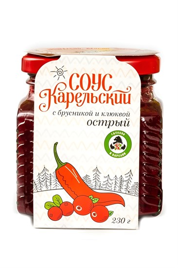 Соус ™"Мама Карелия" с брусникой и клюквой "Острый", 230 гр VM-00013042 - фото 11046