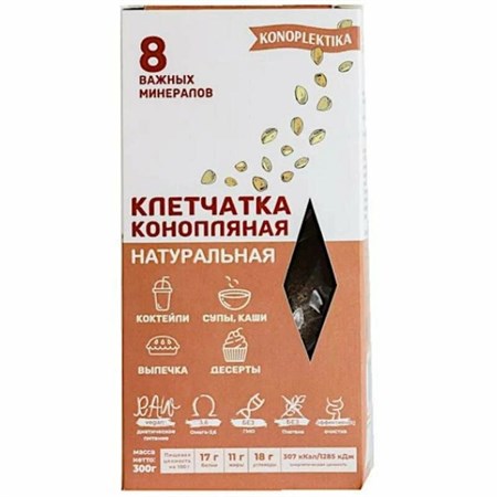 Клетчатка  ™ "Konoplektika"  из семян конопли 300 гр VM-00010301 Клетчатка  ™ "Konoplektika"  из семян конопли 300 гр VM-00010301