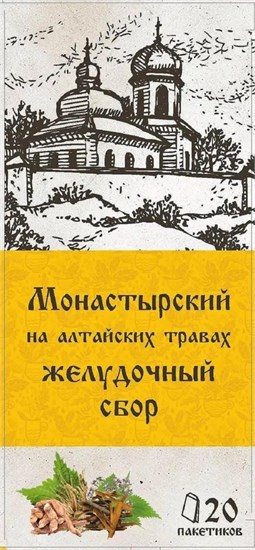 Травяной сбор ™ "Монастырский" на алтайских травах "Желудочный сбор" 20 ф/п по 1,5 гр VM-00009927 Травяной сбор ™ "Монастырский" на алтайских травах "Желудочный сбор" 20 ф/п по 1,5 гр VM-00009927