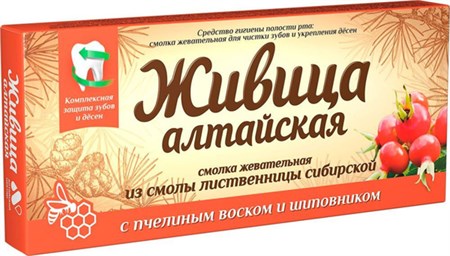 Живица ™ "Алтайский нектар" "Алтайская" с пчелиным воском и шиповником,блистер 0,8 гр.№4 VM-00005075 - фото 11526