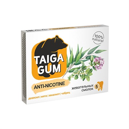 Смолка ™ "Алтайский нектар" "Taiga Gum" ANTI-NICOTIN без сахара в растит. пудре, блистер 0,8 гр. №5 VM-00013524 - фото 11529