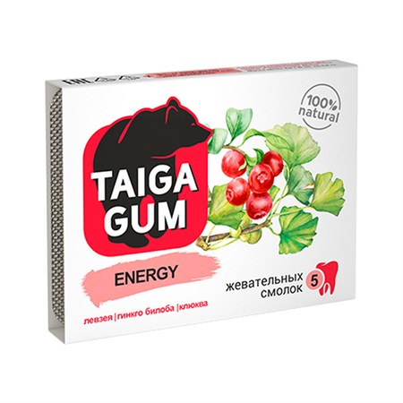 Смолка ™ "Алтайский нектар" "Taiga Gum" ENERGY без сахара в растит. пудре, блистер 0,8 гр. №5 VM-00012333 - фото 11530