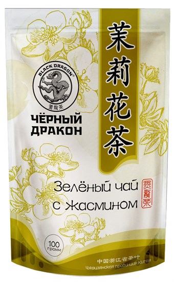 Чай ™ "Черный дракон" Зелёный цветки жасмина 100г VM-00002237 Чай ™ "Черный дракон" Зелёный цветки жасмина 100г VM-00002237