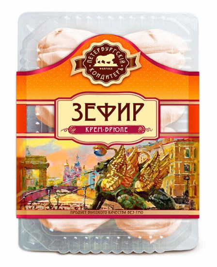 Зефир ™ "Петербургский кондитер" "Крем-брюле" (корекс), 420 гр VM-00012609 Зефир ™ "Петербургский кондитер" "Крем-брюле" (корекс), 420 гр VM-00012609