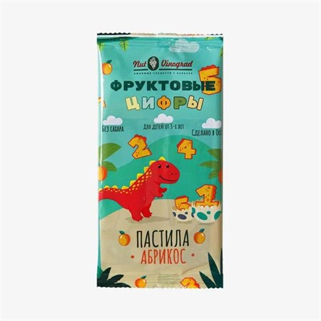 Пастила фруктовая "Nut Vinograd" "Фруктовые цифры" Абрикос, 20 гр VM-00012664 Пастила фруктовая "Nut Vinograd" "Фруктовые цифры" Абрикос, 20 гр VM-00012664