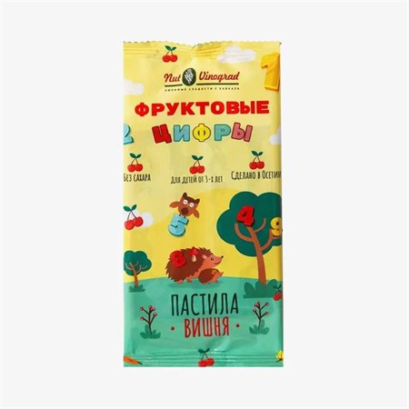 Пастила фруктовая "Nut Vinograd" "Фруктовые цифры" Вишня, 20 гр VM-00012661 Пастила фруктовая "Nut Vinograd" "Фруктовые цифры" Вишня, 20 гр VM-00012661