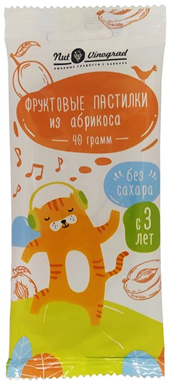 Пастилки фруктовые "Nut Vinograd" "Котики" Абрикосовые 40 гр VM-00007627 Пастилки фруктовые "Nut Vinograd" "Котики" Абрикосовые 40 гр VM-00007627