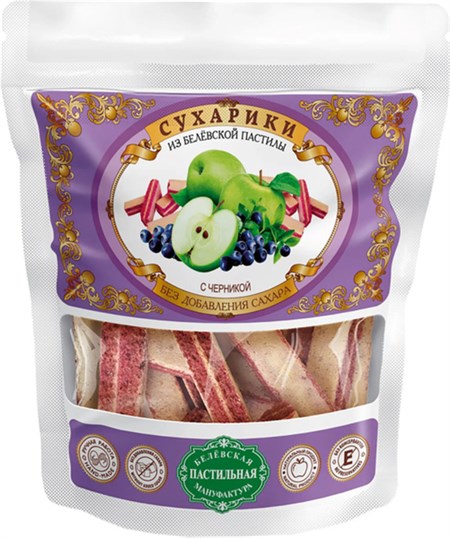 Сухарики ™ "Белевская пастильная мануфактура" без сахара "Черника" 40 г. VM-00008666 Сухарики ™ "Белевская пастильная мануфактура" без сахара "Черника" 40 г. VM-00008666