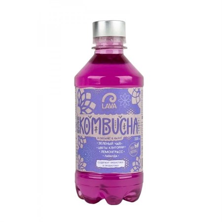 Напиток комбуча ™ LAVA SUPERFOOD KOMBUCHA Зеленый чай, цветы Клитории, Лемонграсс, Лаванда, 330 VM-00008453 - фото 12021