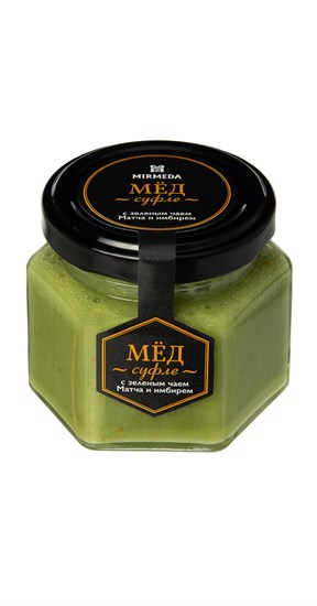 Мед-суфле ™  "Мусихин. Мир меда" с зеленым чаем матча и имбирем 150 гр VM-00011048 - фото 12058