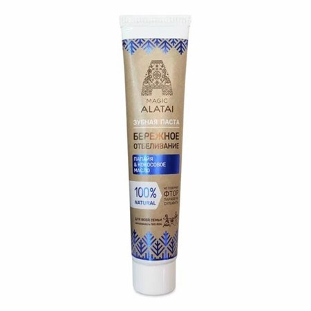 Зубная паста ™"Magic Alatai" Бережное отбеливание, 75 мл VM-00013398 - фото 12114