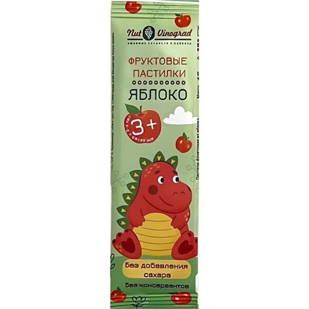 Фруктовые полоски "Nut Vinograd" Яблоко, 15  гр VM-00013495 Фруктовые полоски "Nut Vinograd" Яблоко, 15  гр VM-00013495