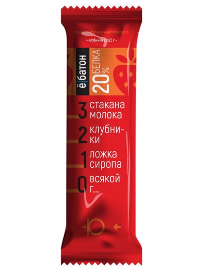 Батончики ™ "Ё батон"20% протеина КЛУБНИКА, 50 гр VM-00005044 Батончики ™ "Ё батон"20% протеина КЛУБНИКА, 50 гр VM-00005044