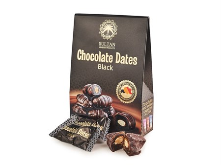 Конфеты ™ "SULTAN" Chocolate dates Black, финиковые с миндалем в темном шоколаде, 100 гр УП-00000015
