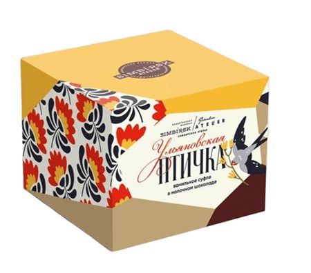 Конфеты суфле ™ "SIMBIRSK ateler" Ульяновская птичка" ванильное, "Волгария", 150 гр. VM-00012598