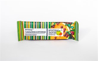 Фруктовый батончик ™ Фрутилад неглазированный с апельсином и брусникой 30 г Фруктовый батончик ™ Фрутилад неглазированный с апельсином и брусникой 30 г