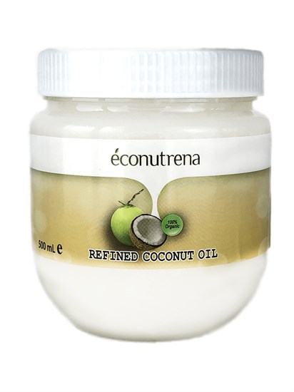 Кокосовое масло ™  Econutrena  органическое рафинированное, 500мл - фото 10196