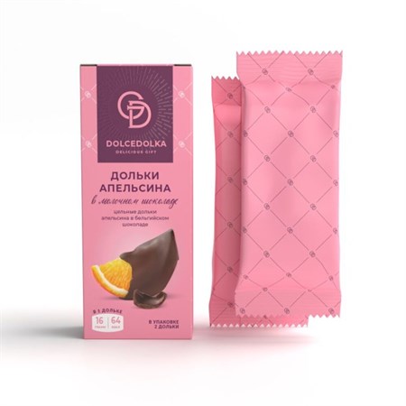 Дольки апельсина ™ "DOLCEDOLKA" в горьком шоколаде, 32 гр. VM-00012237 Дольки апельсина ™ "DOLCEDOLKA" в горьком шоколаде, 32 гр. VM-00012237