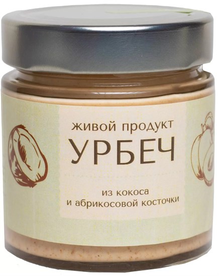 Урбеч ™ "Живой продукт" из мякоти КОКОСА и абрикосовой косточки 200 гр. VM-00012737 - фото 10581