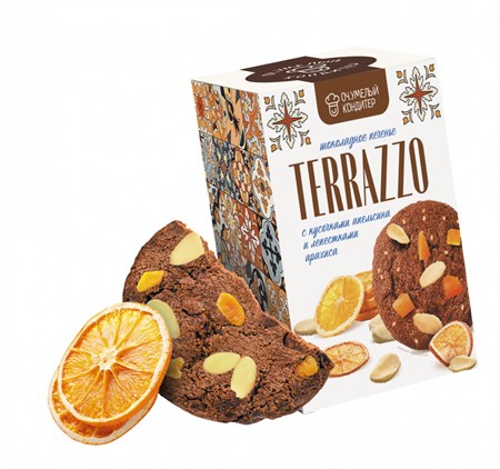 Печенье ™ "Оч.умелый кондитер" Terrazzo с цукатами ананаса и шоколадными каплями, 180 г VM-00013641 - фото 11170