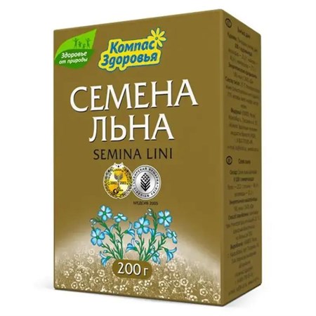 Семена ™ "Компас Здоровья" льна коричневого, 200 гр VM-00013657 - фото 11222