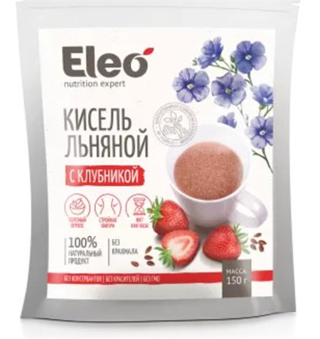 Кисель ™ "Eleo" Льняной с клубникой, 150 гр VM-00013612 - фото 11318