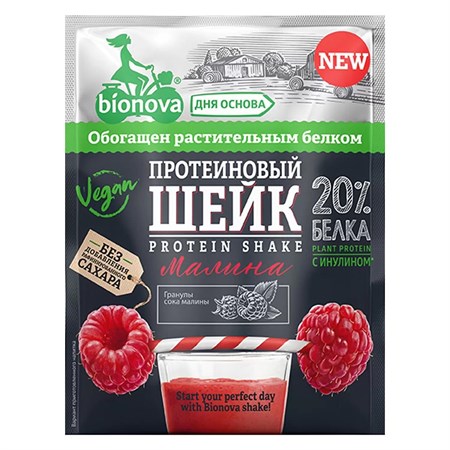 Протеиновый шейк ™ "BIONOVA" с малиной, 25 гр. VM-00008159 - фото 11364