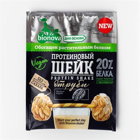 Протеиновый шейк ™ "BIONOVA" с отрубями, 25 гр. VM-00008163 - фото 11365