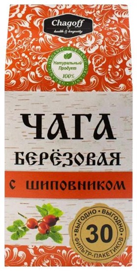 Напиток чайный ™ "Chagoff" "Чага берёзовая с шиповником" 30 ф/п по 2 гр VM-00009912 - фото 11410