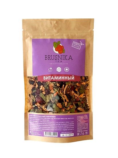Чай плодово-ягодный ™ "BRUSNIKA TEA" Витаминный 100 гр. VM-00006564 - фото 11440