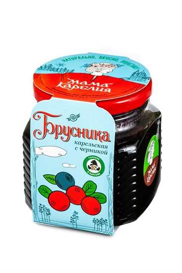 Варенье ™ Мама Карелия Брусника карельская с черникой 250 гр. VM-00004933 - фото 11583