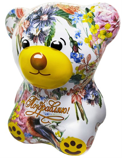 Чай чёрный индийский ™ "Черный дракон" Мишка "Поздравляю" ЦВЕТЫ, 50 гр VM-00013200 Чай чёрный индийский ™ "Черный дракон" Мишка "Поздравляю" ЦВЕТЫ, 50 гр VM-00013200