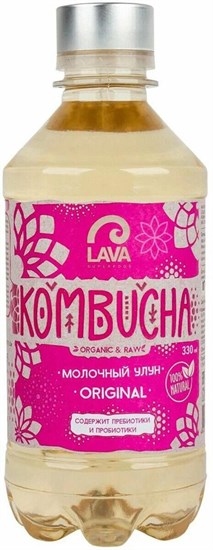 Напиток комбуча ™ LAVA SUPERFOOD KOMBUCHA Молочный улун Original, 330мл VM-00008454 - фото 12022