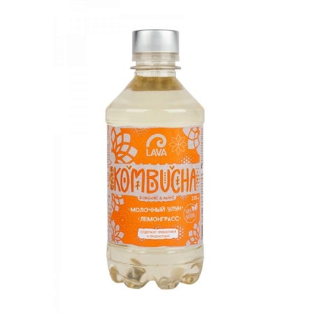 Напиток комбуча ™ LAVA SUPERFOOD KOMBUCHA Молочный улун, ЛЕМОНГРАСС, 330мл VM-00008455 - фото 12023