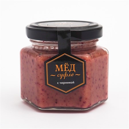 Мед-суфле ™  "Мусихин. Мир меда" с черникой 150 гр VM-00011049 - фото 12062