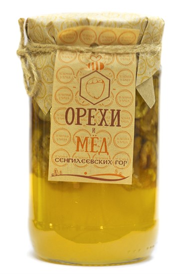 Мед ™ "Зеленая Улица" с грецким орехом, 410 гр. VM-00003879 - фото 12077