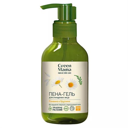 Пена-гель для очищения лица™ "Green mama"  "Ромашка и брусника", мл VM-00012034 - фото 12224
