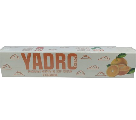 Конфеты воздушные из ядер конопли ™ "YADRO" Апельсиновые, 47 гр VM-00013509