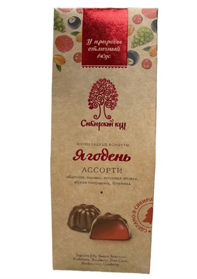 Конфеты ™ "Сибирский кедр" Ягодень Ассорти, 85 гр VM-00013108