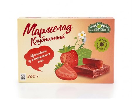Мармелад  ™ "Белевские сладости" Клубничный, 360 гр. УП-00000279