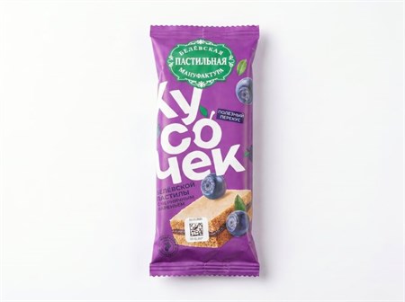 Батончик ™ "Белевская пастильная мануфактура" Кусочек Белевской пастилы с черничным вареньем, 25 гр УП-00000251