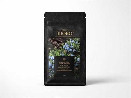 Чай ™ "KIOKO" черный с ягодами можжевельника и травами  KIOKO RIN TAIGA/КИОКО Таежный звон, 100г УП-00000291